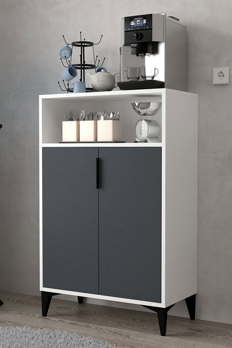 Hanah Home Ada 1202 Armario Multiusos Blanco y Antracita